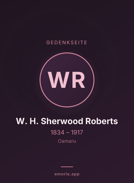Gedenkportrait von W. H. Sherwood Roberts