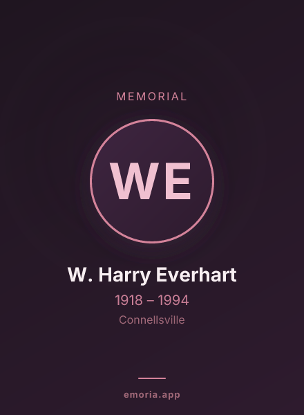Memorial portrait of W. Harry Everhart