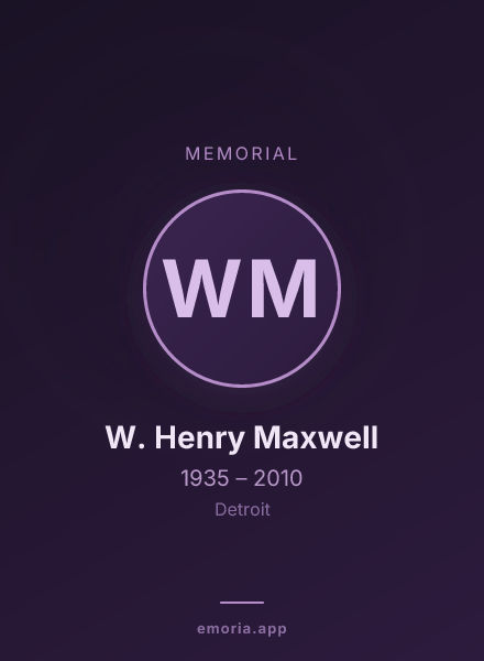 Memorial portrait of W. Henry Maxwell