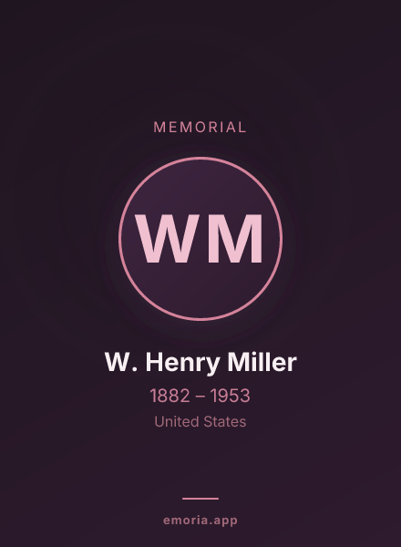 Memorial portrait of W. Henry Miller