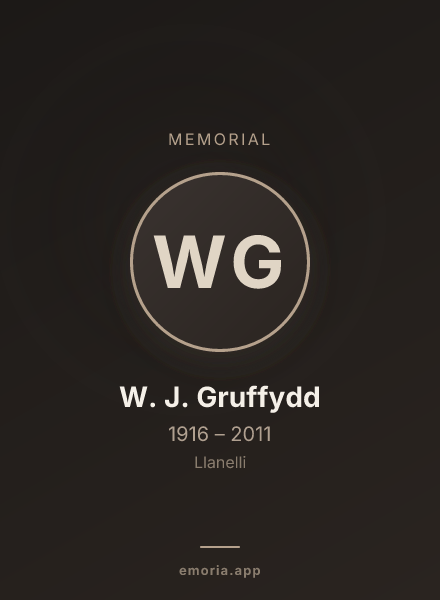 Memorial portrait of W. J. Gruffydd