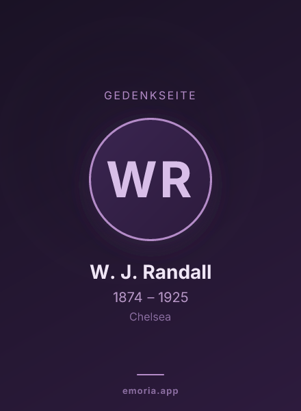 Gedenkportrait von W. J. Randall
