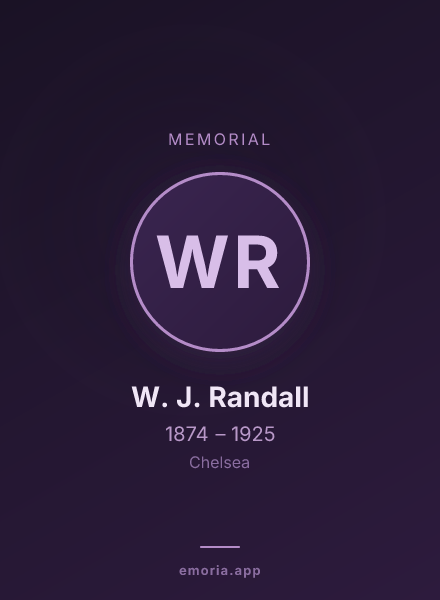 Memorial portrait of W. J. Randall