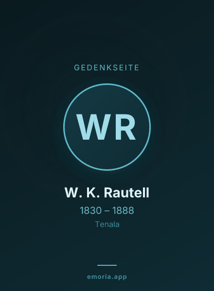 Gedenkportrait von W. K. Rautell