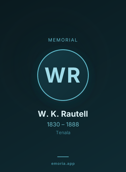 Memorial portrait of W. K. Rautell