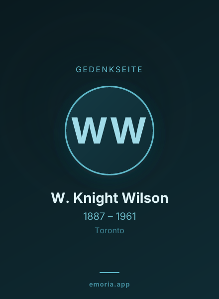 Gedenkportrait von W. Knight Wilson