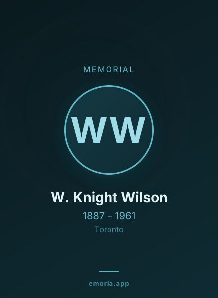 Memorial portrait of W. Knight Wilson