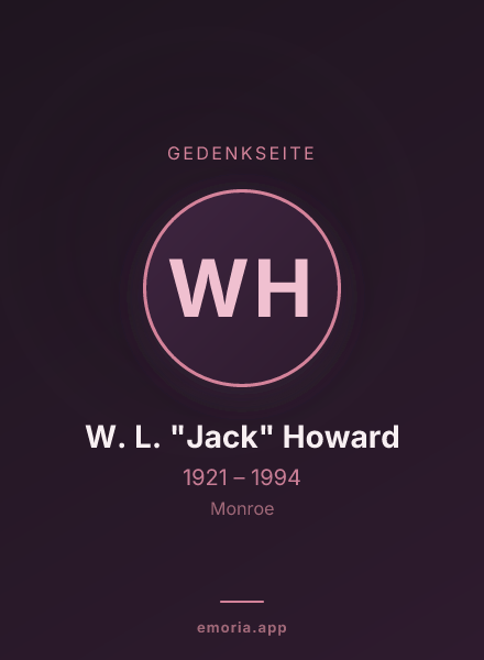Gedenkportrait von W. L. "Jack" Howard