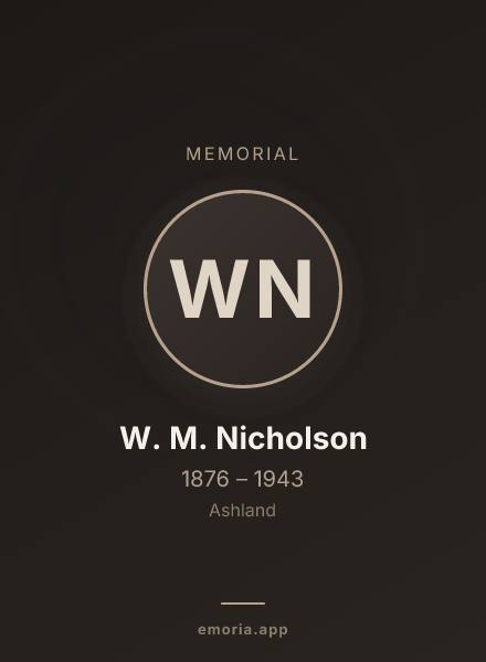 Memorial portrait of W. M. Nicholson