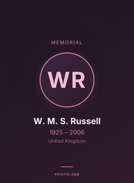 Memorial portrait of W. M. S. Russell