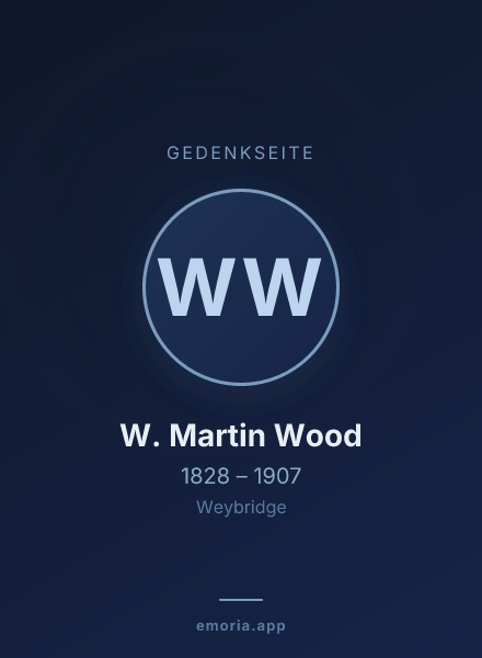 Gedenkportrait von W. Martin Wood