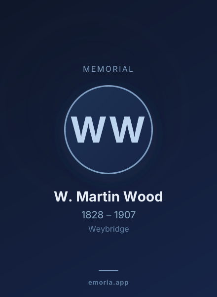 Memorial portrait of W. Martin Wood