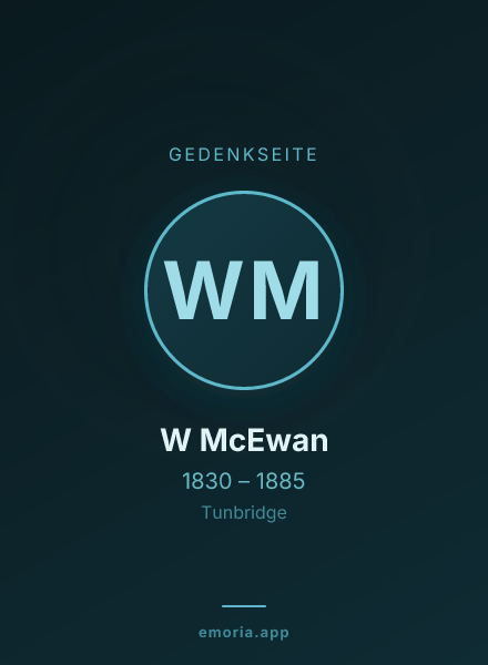 Gedenkportrait von W McEwan