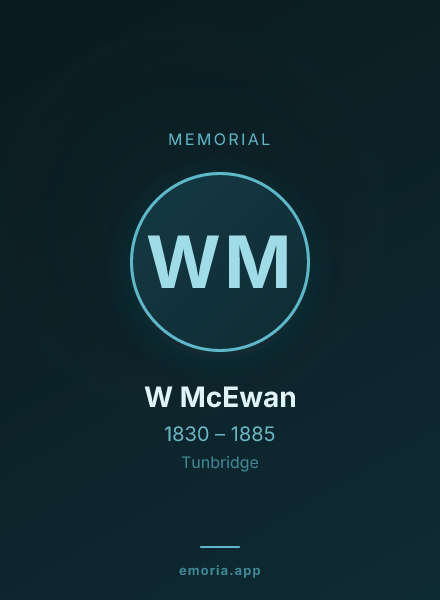 Memorial portrait of W McEwan