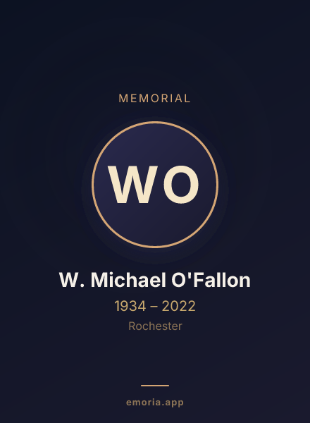 Memorial portrait of W. Michael O'Fallon