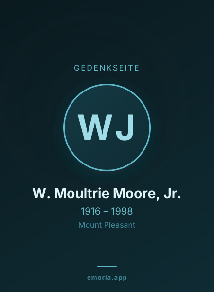 Gedenkportrait von W. Moultrie Moore, Jr.