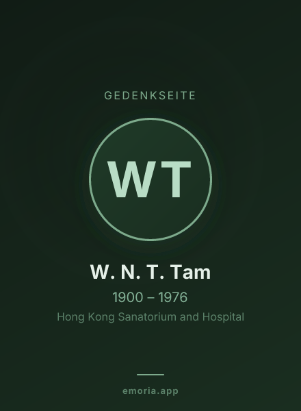 Gedenkportrait von W. N. T. Tam
