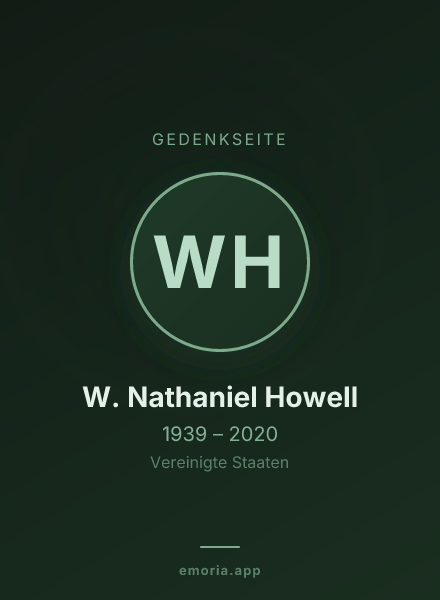 Gedenkportrait von W. Nathaniel Howell