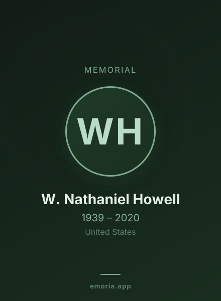 Memorial portrait of W. Nathaniel Howell