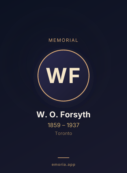 Memorial portrait of W. O. Forsyth