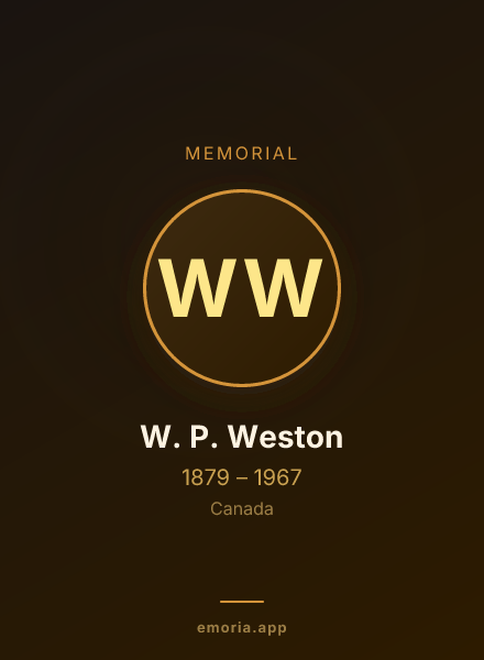 Memorial portrait of W. P. Weston