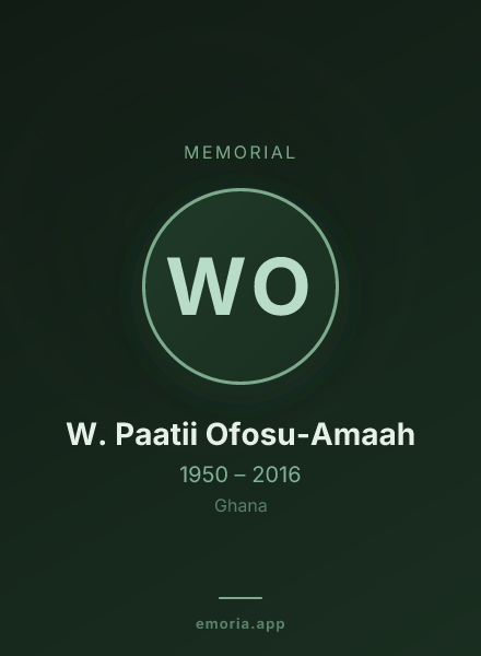 Memorial portrait of W. Paatii Ofosu-Amaah