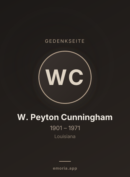 Gedenkportrait von W. Peyton Cunningham