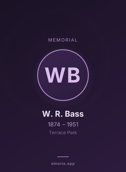 Memorial portrait of W. R. Bass