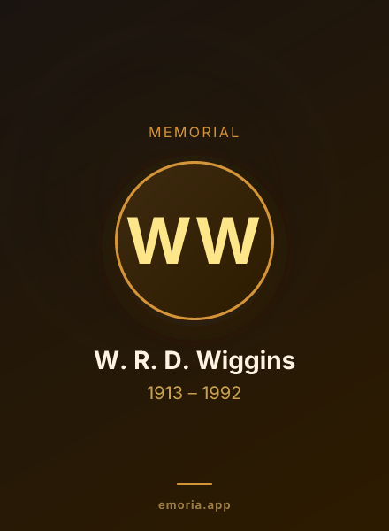 Memorial portrait of W. R. D. Wiggins