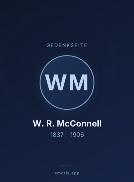 Gedenkportrait von W. R. McConnell