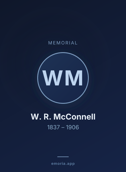 Memorial portrait of W. R. McConnell