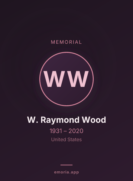 Memorial portrait of W. Raymond Wood