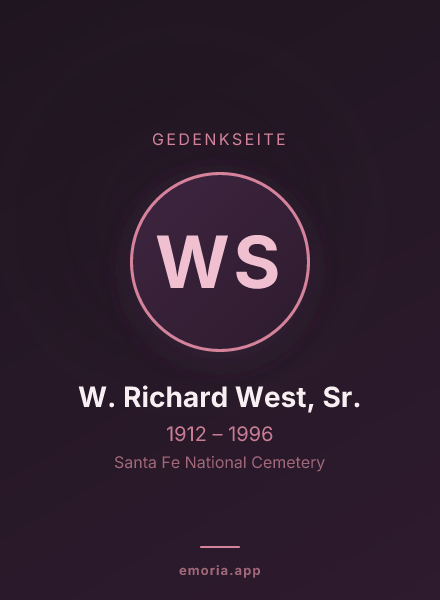 Gedenkportrait von W. Richard West, Sr.