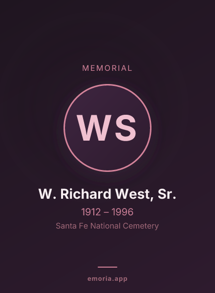 Memorial portrait of W. Richard West, Sr.