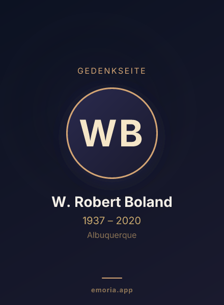 Gedenkportrait von W. Robert Boland