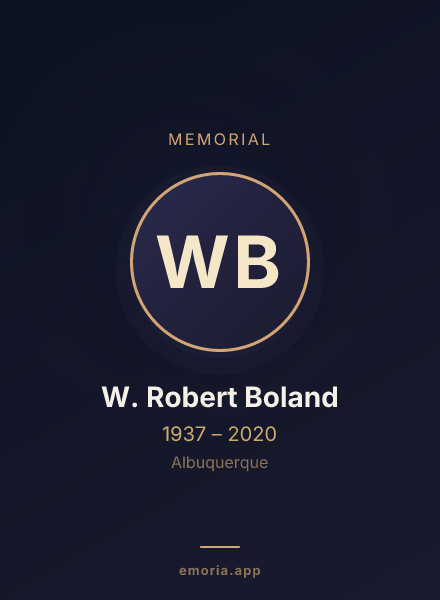 Memorial portrait of W. Robert Boland