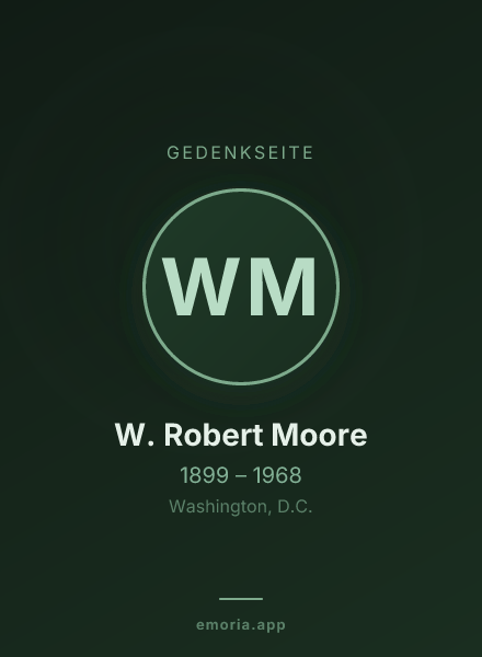 Gedenkportrait von W. Robert Moore