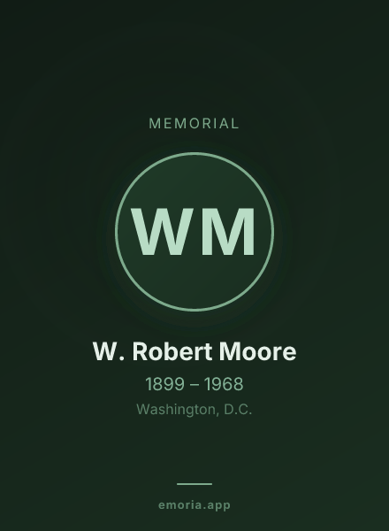 Memorial portrait of W. Robert Moore
