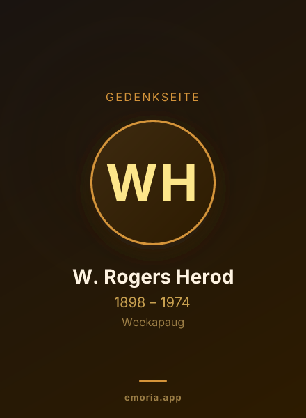 Gedenkportrait von W. Rogers Herod