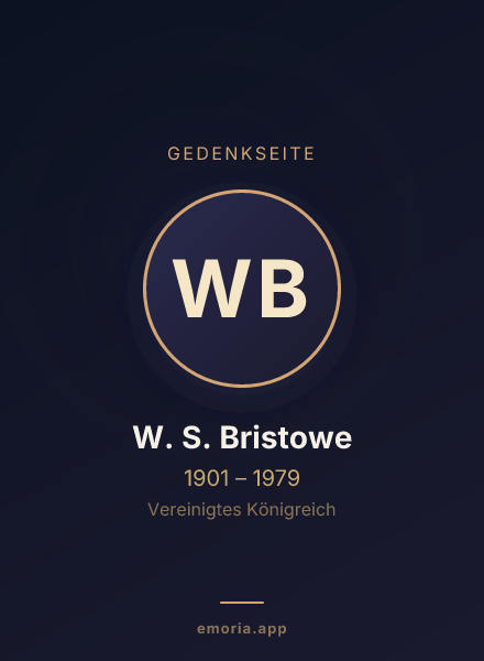 Gedenkportrait von W. S. Bristowe