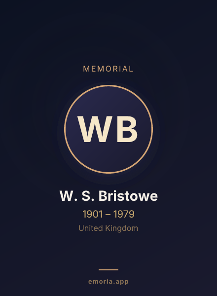 Memorial portrait of W. S. Bristowe