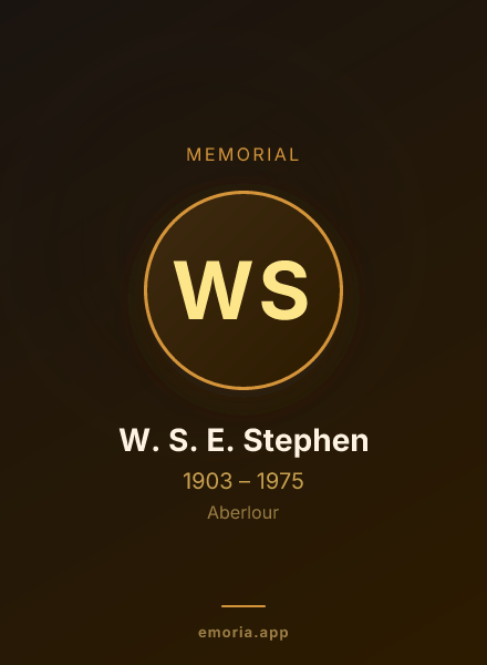 Memorial portrait of W. S. E. Stephen