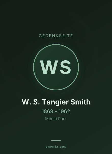 Gedenkportrait von W. S. Tangier Smith