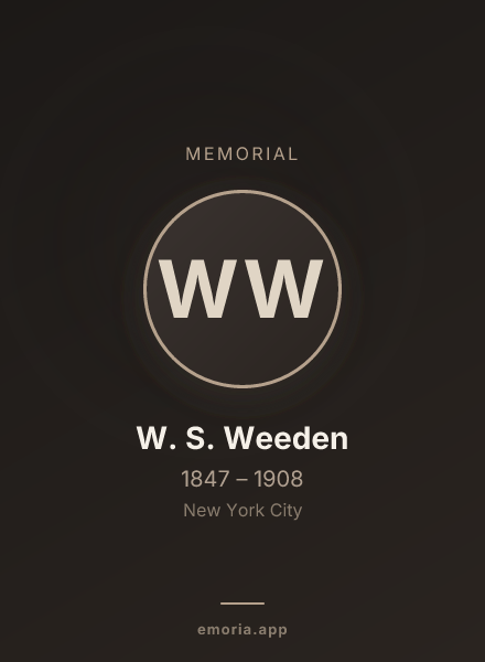 Memorial portrait of W. S. Weeden