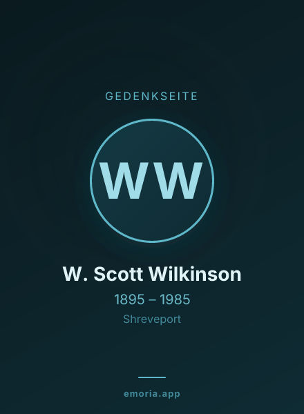 Gedenkportrait von W. Scott Wilkinson