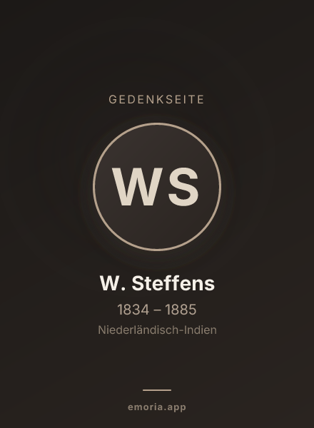 Gedenkportrait von W. Steffens