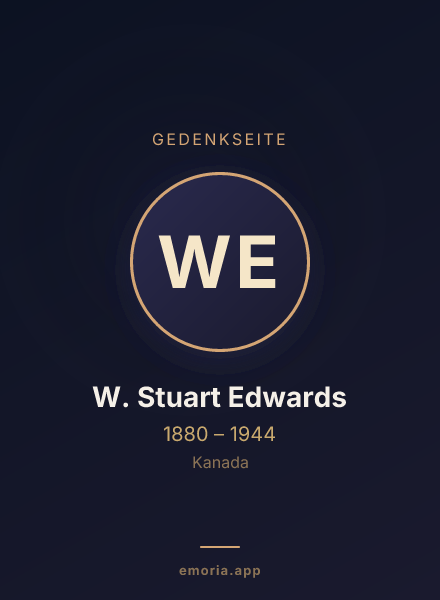Gedenkportrait von W. Stuart Edwards