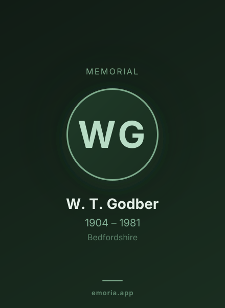 Memorial portrait of W. T. Godber