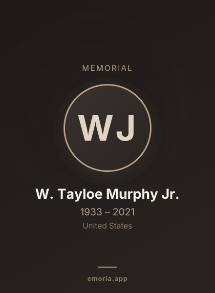 Memorial portrait of W. Tayloe Murphy Jr.