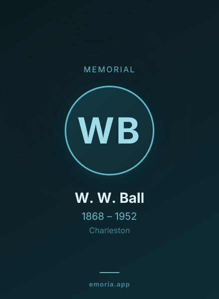 Memorial portrait of W. W. Ball